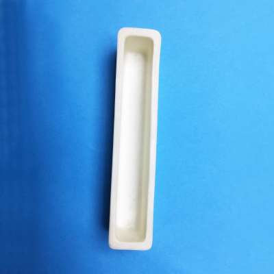 High temperature iron melting 99 al2o3 alumina boat shape ceramic crucible