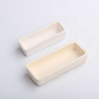 High temperature long working life white ceramic crucible tray for lab use