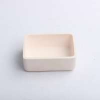 High temperature lab al2o3 boat crucible square shape ceramic melting crucible